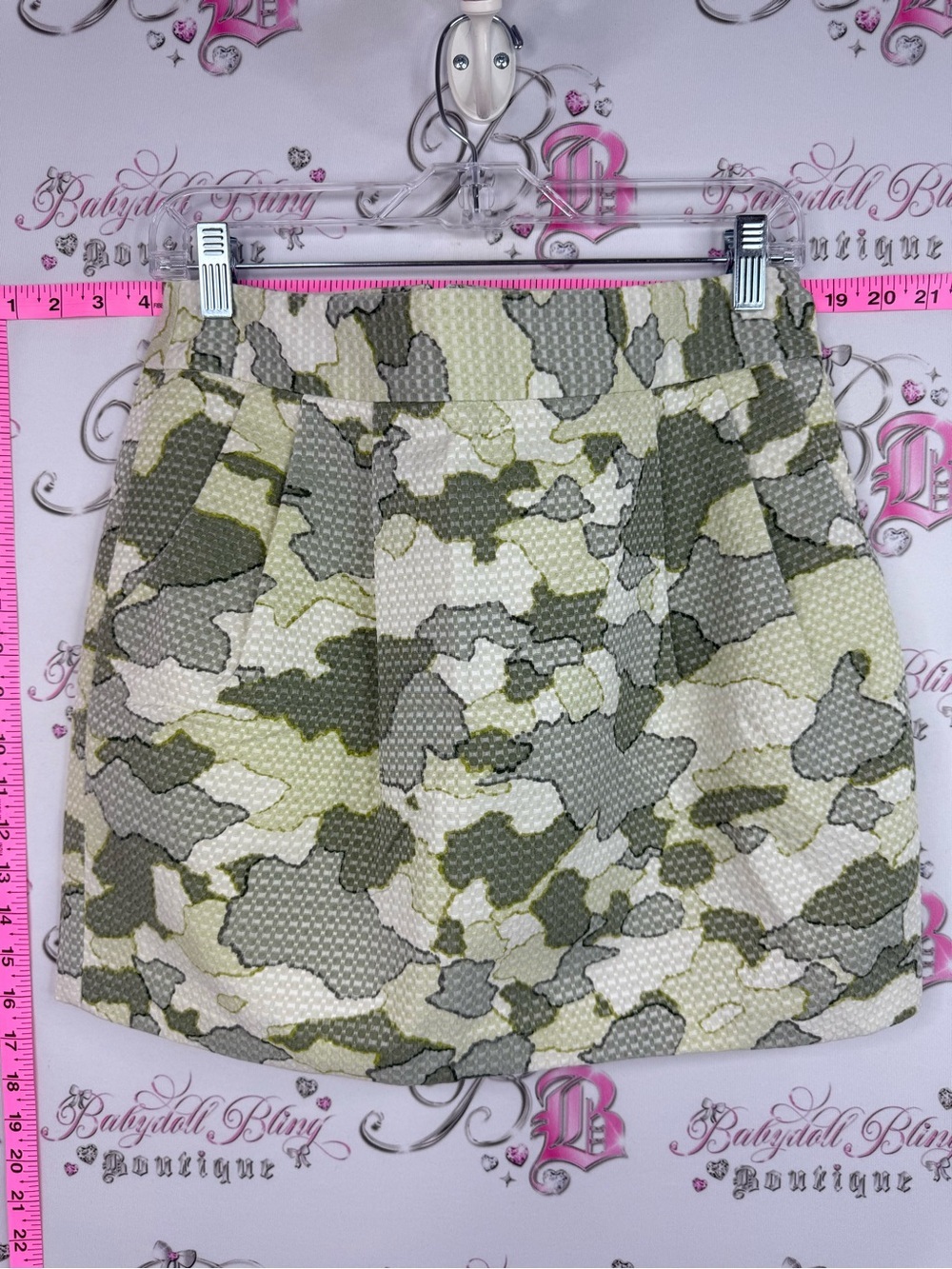Club Monaco skirt camo Green Camo Mini Skirt